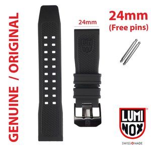 Original Luminox Band 24mm 3500 3580 3720 2401 2403 5020 3780 8830 BLACK BUCKLE